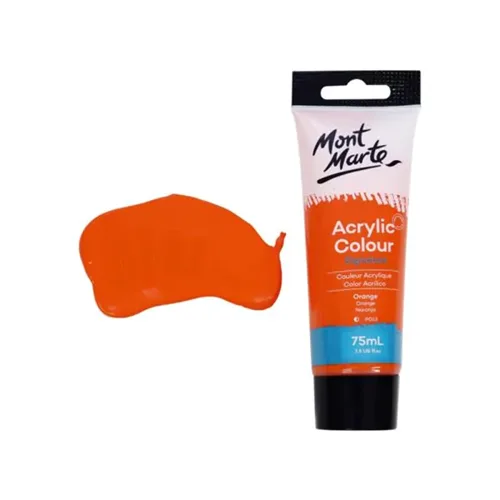 Mont Marte Acrylic, 75ml -Orange Mont Marte Acrylic, 75ml -Orange - Image 1
