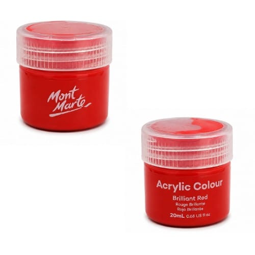 Mont Marte Acrylic Colour 20ml - (Brilliant Red) Mont Marte Acrylic Colour 20ml - (Brilliant Red) - Image 1