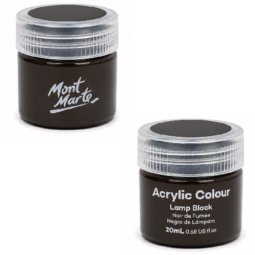 Mont Marte Acrylic Colour 20ml - (Lamp Black) Mont Marte Acrylic Colour 20ml - (Lamp Black) - Image 1