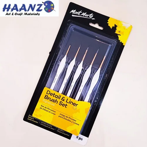 Mont-Marte-Detail-&-Liner-Brush-Set-5pc Mont Marte Detail & Liner Brush Set-5pc - Image 1