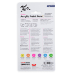 Mont Marte Fluoro Acrylic Paint 6 Pens Set - Fine Tip - Image 3