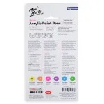Mont Marte Fluoro Acrylic Paint 6 Pens Set - Fine Tip - Image 3