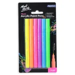 Mont Marte Fluoro Acrylic Paint 6 Pens Set - Fine Tip