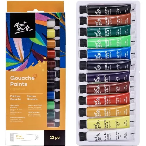 Mont Marte Gouache paints 12x12ml - Image 1