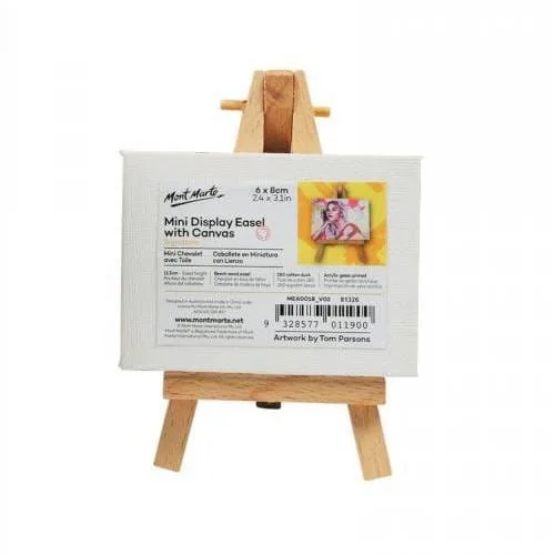 Mont Marte Mini Display EaselS_1 Mont Marte Mini Display Easel With A Canvas - S - Image 1