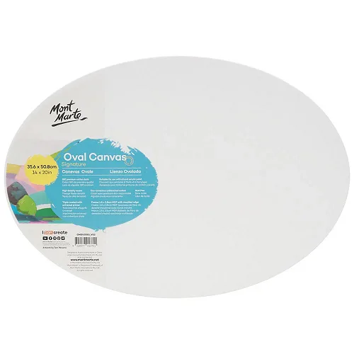 Mont Marte Oval Canvas - M (14x20in) Mont Marte Oval Canvas - M (14x20in) - Image 1
