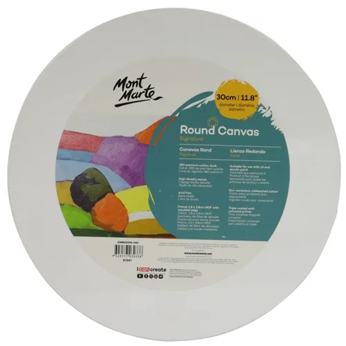 Mont Marte Round Canvas - 30cm - Image 1