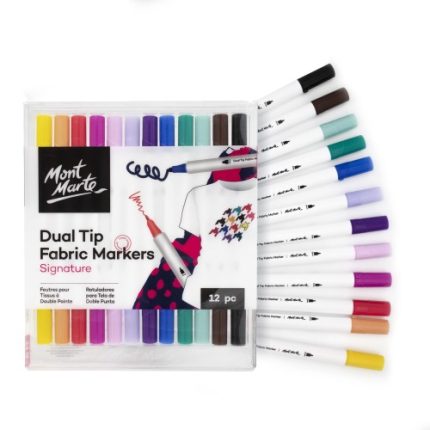 Mont Marte Signature Dual Tip Fabric Markers 12pcs - Haanz Sri Lanka