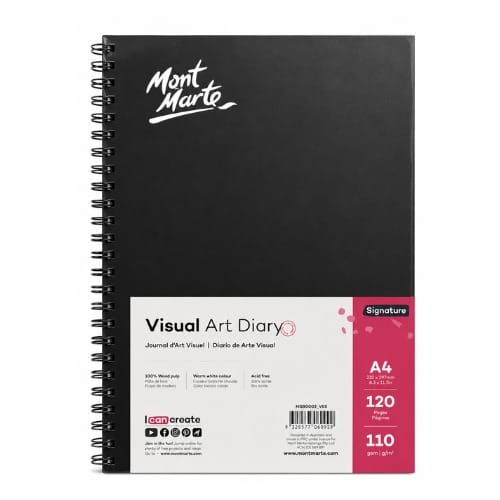 Mont Marte Visual Art Diary 110gsm, 120Pages -A4 Mont Marte Visual Art Diary 110gsm, 120Pages -A4 - Image 1