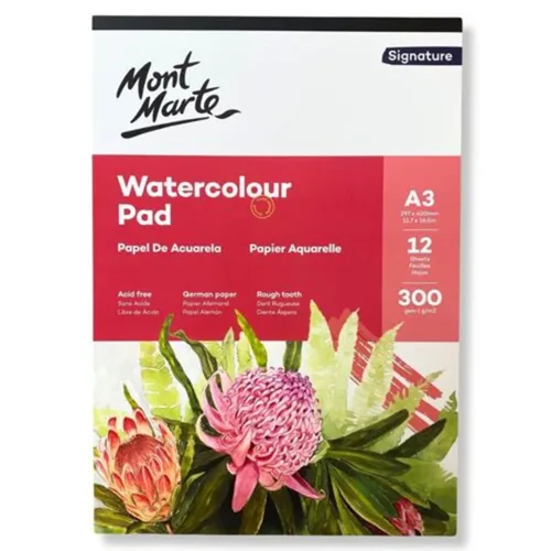 Mont Marte Watecolour Pad -300gsm, A3 Mont Marte Watecolour Pad -300gsm, A3 - Image 1