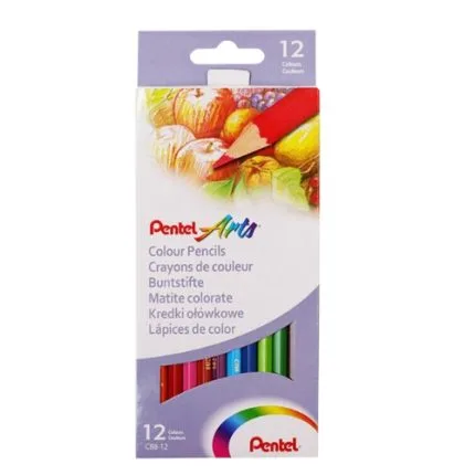 Pentel Arts Colour Pencils 12-Colours - view 2