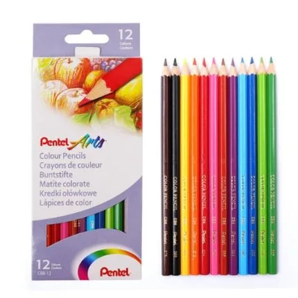 Pentel Arts Colour Pencils 12-Colours - Haanz Sri Lanka