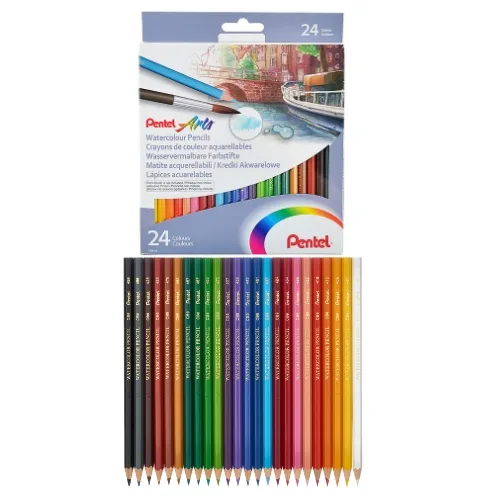 Pentel Arts WaterColour Pencils 24-Colours - Image 1