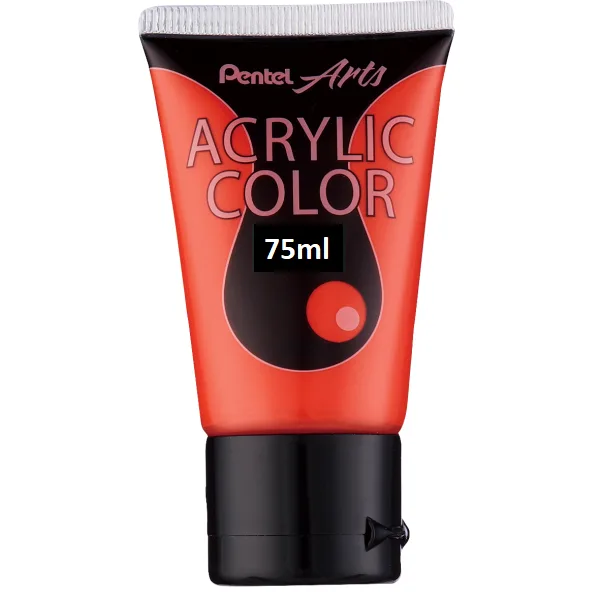 Pentel Acrylic Colour - Scarlet Pentel Acrylic Colour -75ml -Scarlet - Image 1