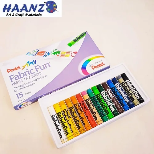 Pentel-Arts-Fabric-fun-15-Sticks Pentel Arts Fabric fun 15 Sticks - Image 1