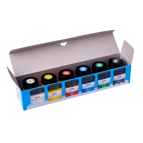 Pentel Poster Colours 6x30ml_1 Pentel Poster Colours 6x30ml - Image 1