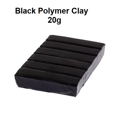 Polymer Clay Black 20g Oven Bake Polymer Clay -20g(Black) - Image 1