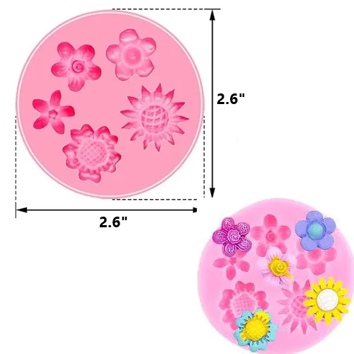 Polymer Clay Mold - Sunflowers - Image 1