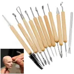 Wooden Handle Pottery Tool Kit -11pcs