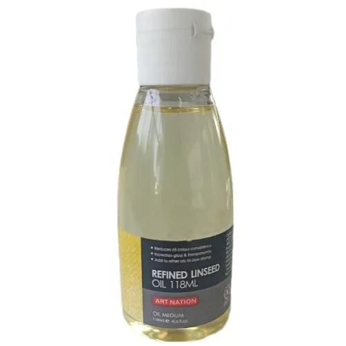 Refined Linseed Oil 118ml_1 Art Nation Refined Linseed Oil 118ml - Image 1
