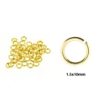 Round Jump Rings - Gold, Large 1.5x10mm