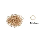 Round Jump Rings - Gold, Small 1.2x6mm