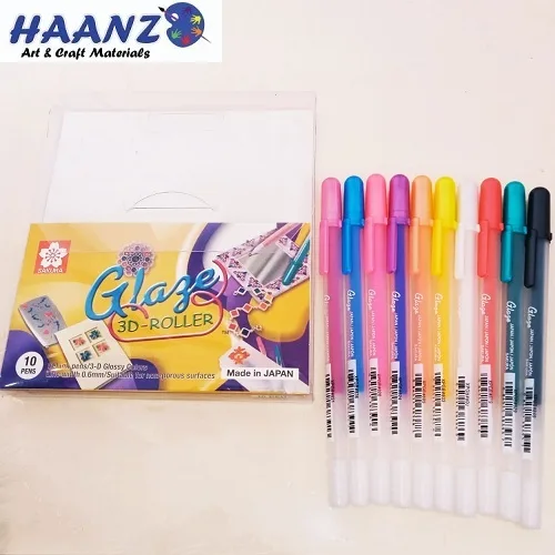 Sakura Gelly Roll Pen set - Glaze 3D roller 10pcs Sakura Gelly Roll Pen set - Glaze 3D roller 10pcs - Image 1