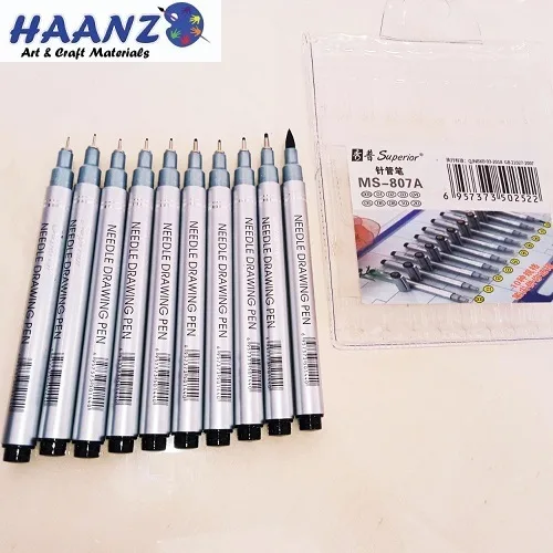 Superior Needle Drawing 10 pens set Superior Needle Drawing 10 pens set - Image 1