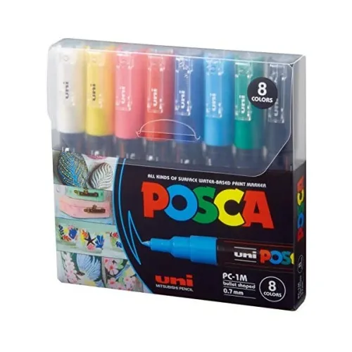 Uni-posca 8 pen set -(PC-1M) - Image 1