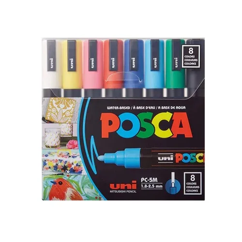 Uni-posca 8 pen set -(PC-5M) - Image 1