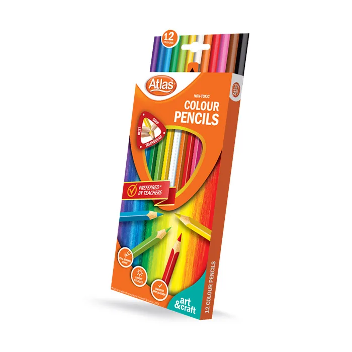 Atlas Colour Pencils -12 Colours - Image 1