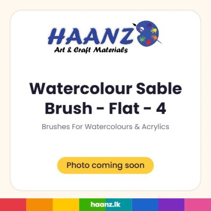 Watercolour Sable Brush - Flat - 4 - Haanz Sri Lanka