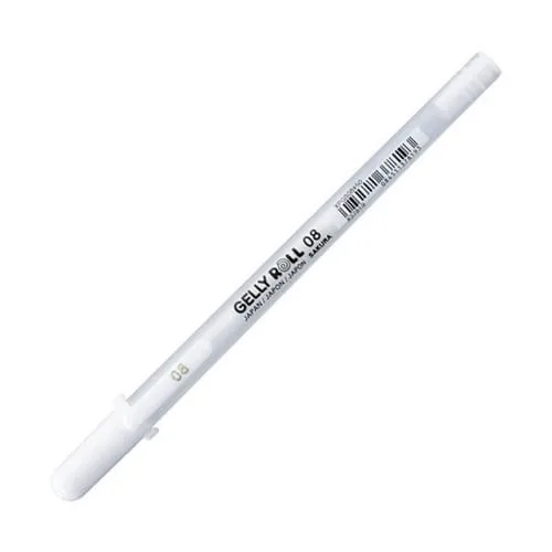Sakura White Gelly Roll 08 -(Medium Tip) - Image 1