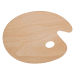 Wooden Palette -18x24x0.3cm Oval Shape