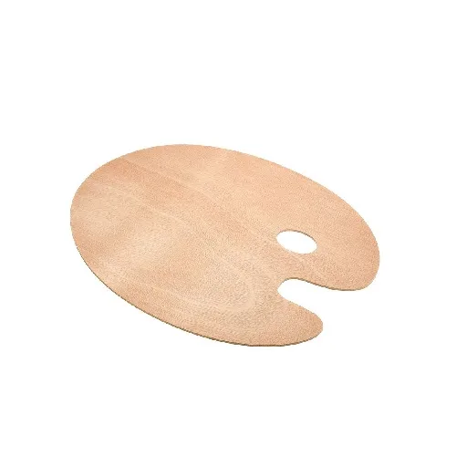 Wooden Palette -25x30x0.3cm Oval Shape - Image 1