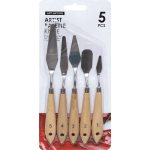 Wooden handle Palette knife set 5pcs - Image 3