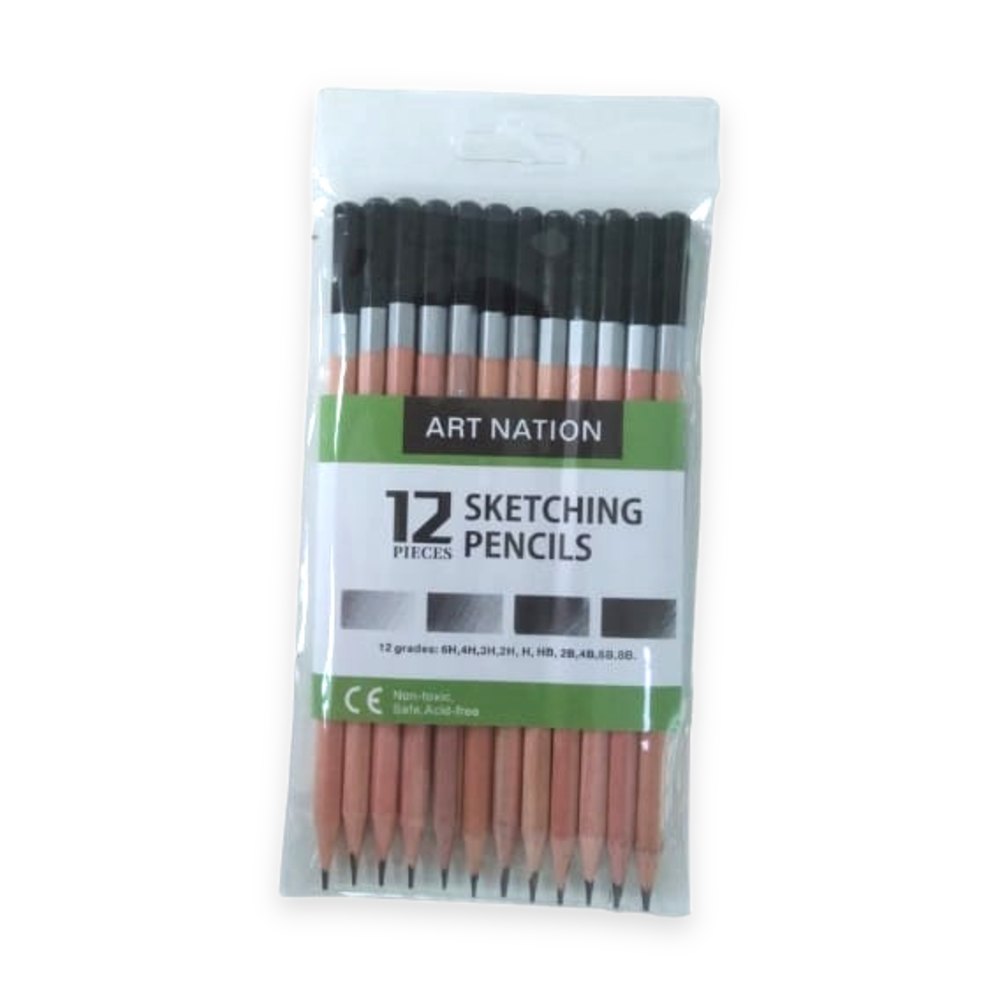 Art Nation Sketch Pencils 12pcs set - Haanz Sri Lanka
