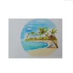 Resin Filling - Beach Sticker