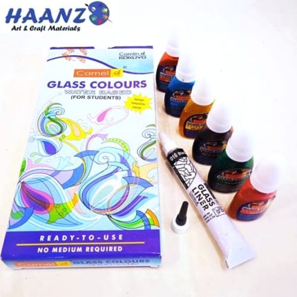 Camel Glass Colours 6x10ml + 15ml Liner - Haanz Sri Lanka