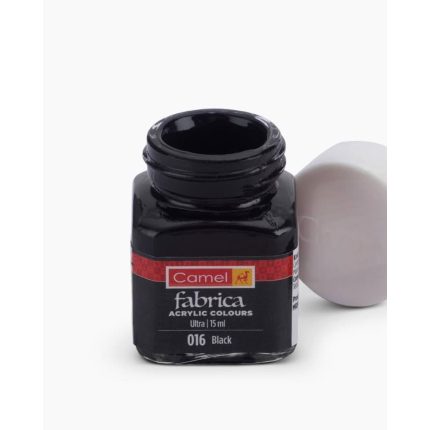 Camlin Fabrica Acrylic 15ml -Black (016) - Haanz Sri Lanka