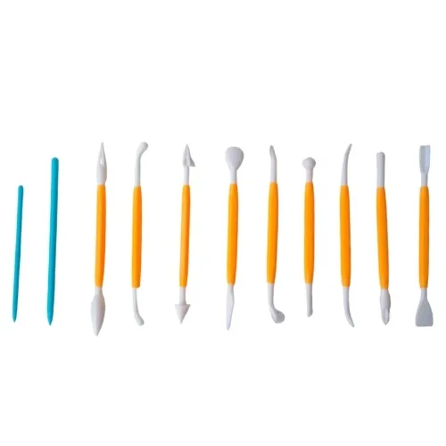 f053a6100dccff4b95dbe6da817bd6be.jpg Bomeijia Plastic Clay tool set 11Pcs - Image 1