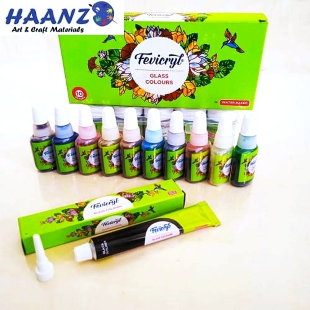 Fevicryl Glass Colours 10 shades - Haanz Sri Lanka