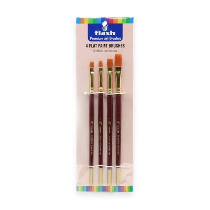 Flash Synthetic Hair Flat Brush - 4pcs pack - Haanz Sri Lanka