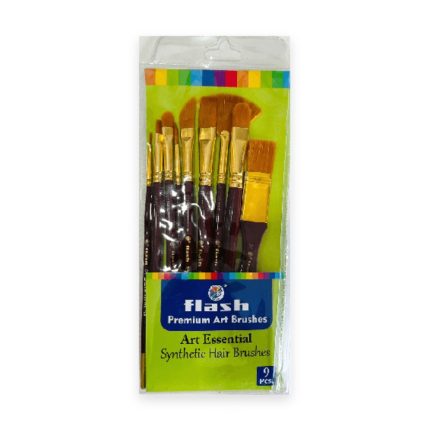 Flash Synthetic Hair Mix Brush - 9pcs pack - Haanz Sri Lanka
