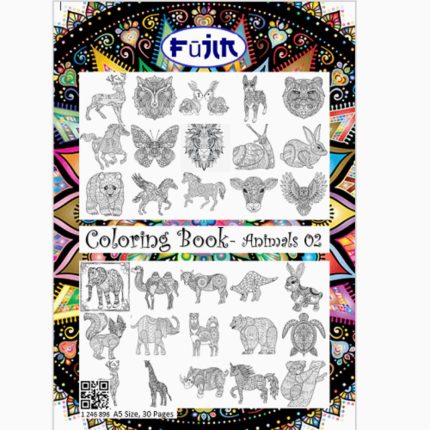 Fujin Coloring Book-Animals 2 -A5, 30Pgs - Haanz Sri Lanka