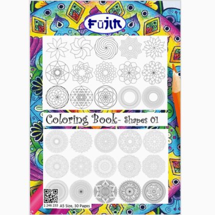 Fujin Coloring Book-Shapes 1 -A5, 30Pgs - Haanz Sri Lanka