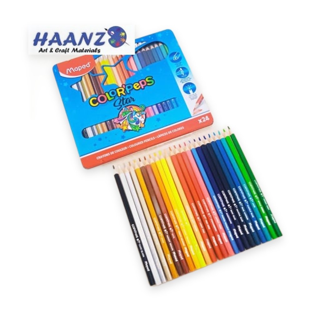 Maped Colour Pencils 24 Tin Pack - Haanz Sri Lanka