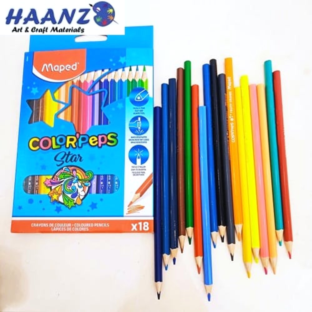 Maped Colour Peps Star Colour Pencils -18 - Haanz Sri Lanka