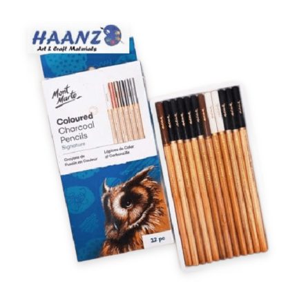 Mont Marte Coloured Charcoal Pencils 12 set - Haanz Sri Lanka