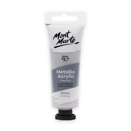 Mont Marte Metallic Acrylic 50ml (Premium) - Silver - Haanz Sri Lanka